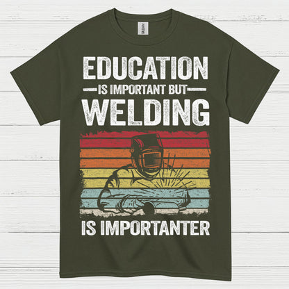On Fire Welder Humor T Shirt
