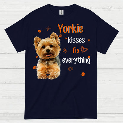 Yorkie Kisses Fix Everything Dog T Shirt