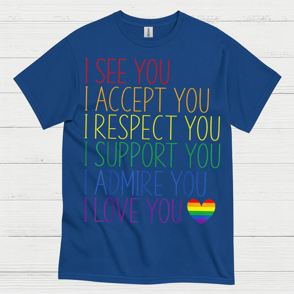 I See You I Accept You Pride T Shirt