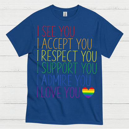 I See You I Accept You Pride T Shirt