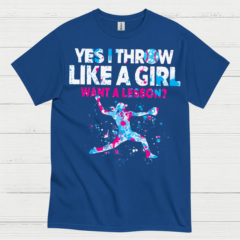 Yes I Throw Like A Girl Pitcher T Shirt
