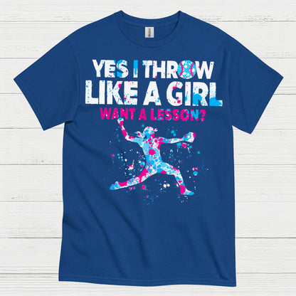 Yes I Throw Like A Girl Pitcher T Shirt