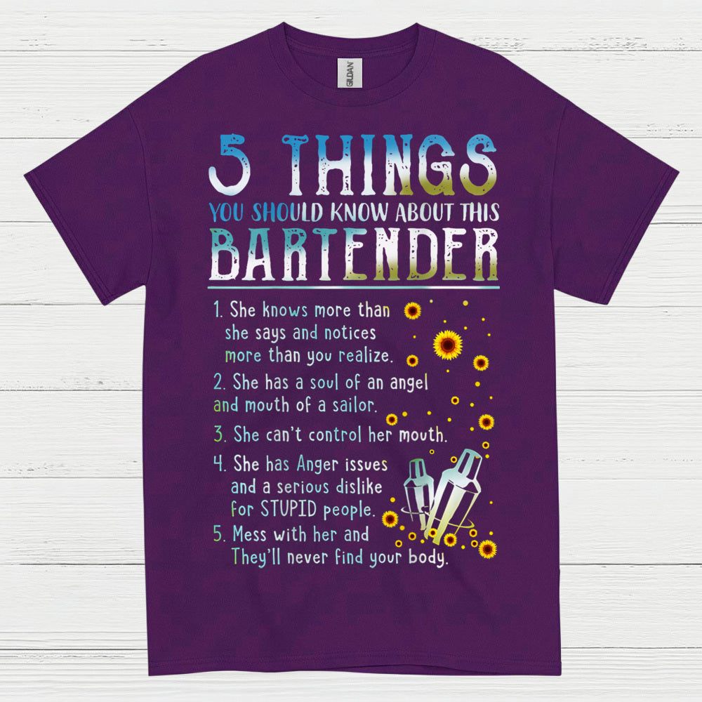 5 Things About This Bartender T Shirt