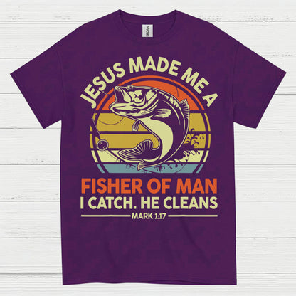 Jesus Made Me A Fisher Of Man Christian T Shirt
