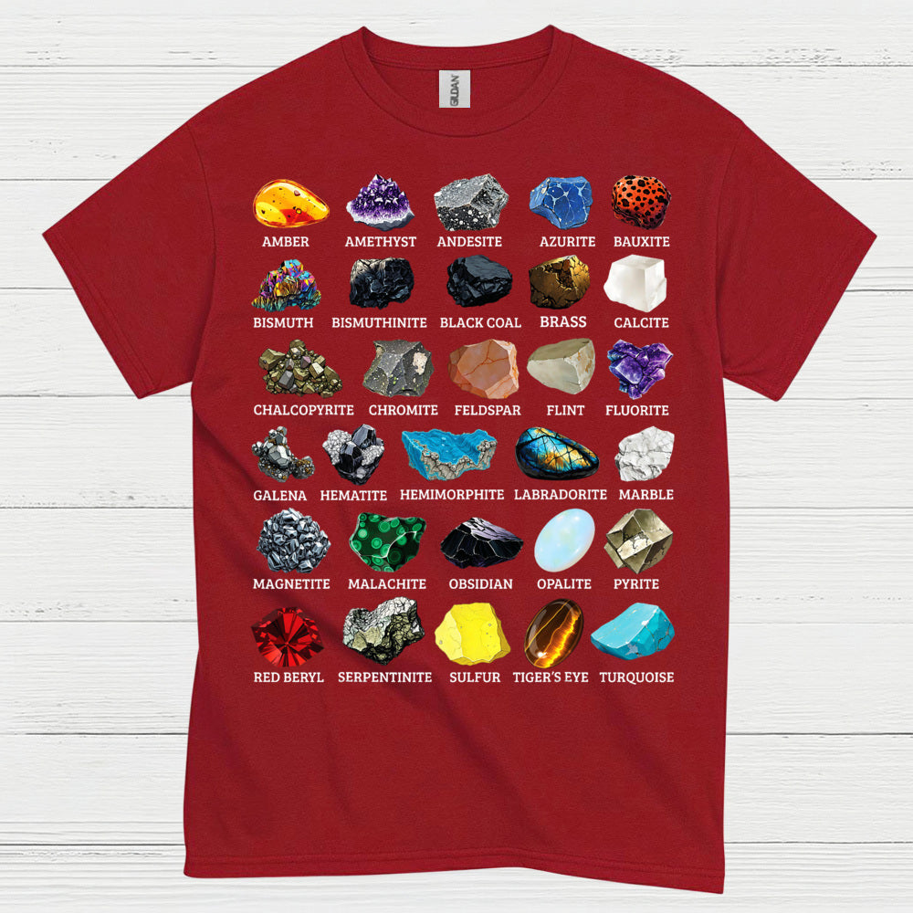 Mineral Chart Geology T Shirt