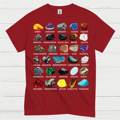 Mineral Chart Geology T Shirt