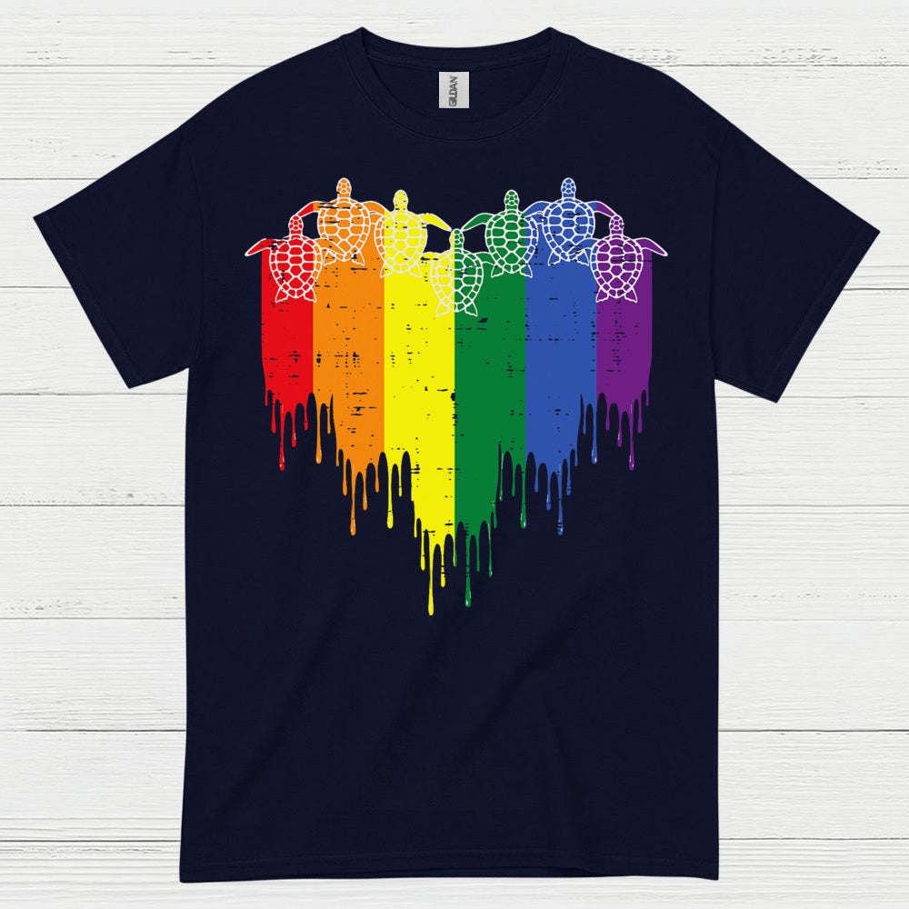 Rainbow Sea Turtle Pride T Shirt