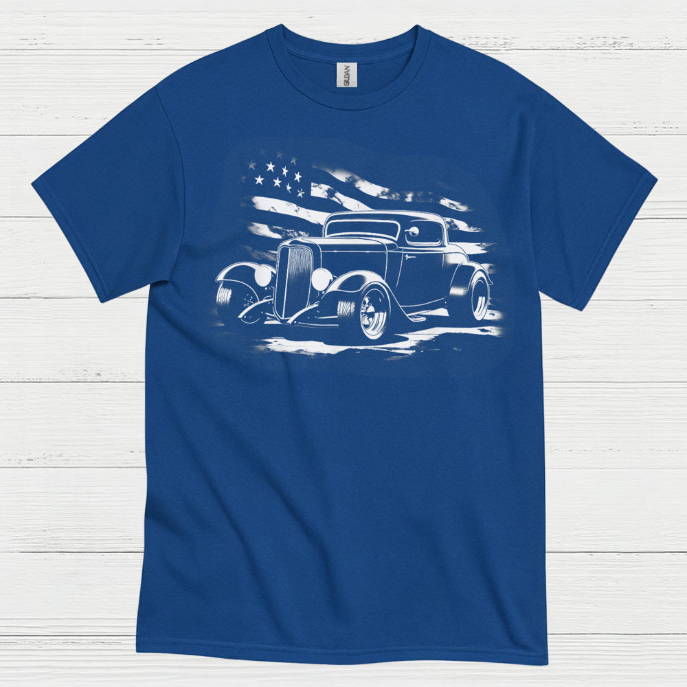 American Flag Hot Rod T Shirt