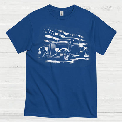 American Flag Hot Rod T Shirt