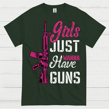 Girls Just Wanna Have Guns Funny Women T Shirt