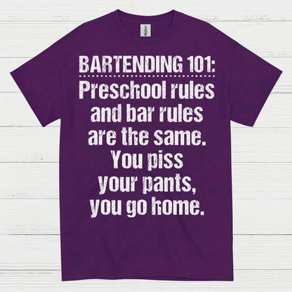 Bartending 101 Rules Humor T Shirt