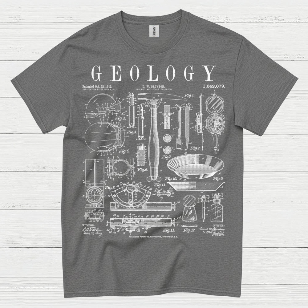 Geology Blueprint Diagram T Shirt