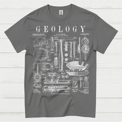 Geology Blueprint Diagram T Shirt