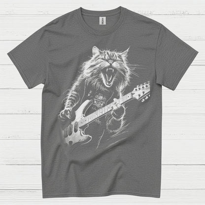 Rocking Cat Guitar T Shirt