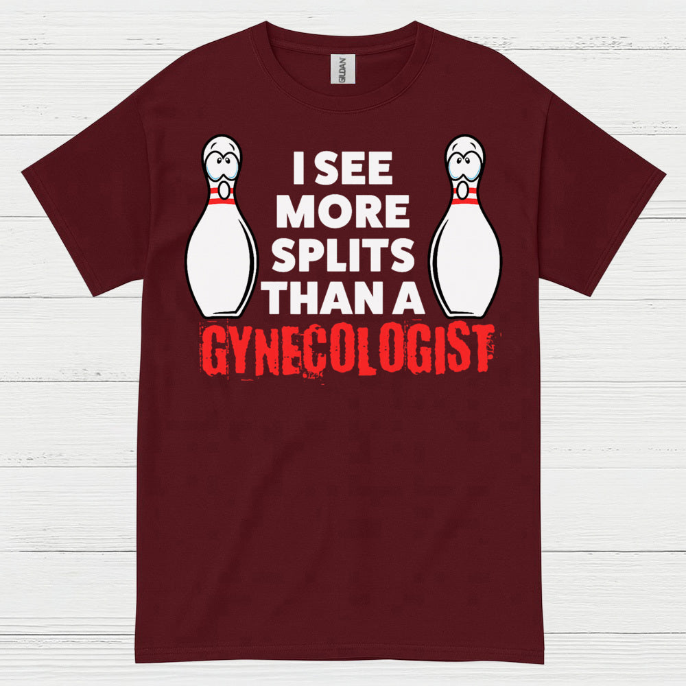 Bowling Splits Humor Funny T Shirt