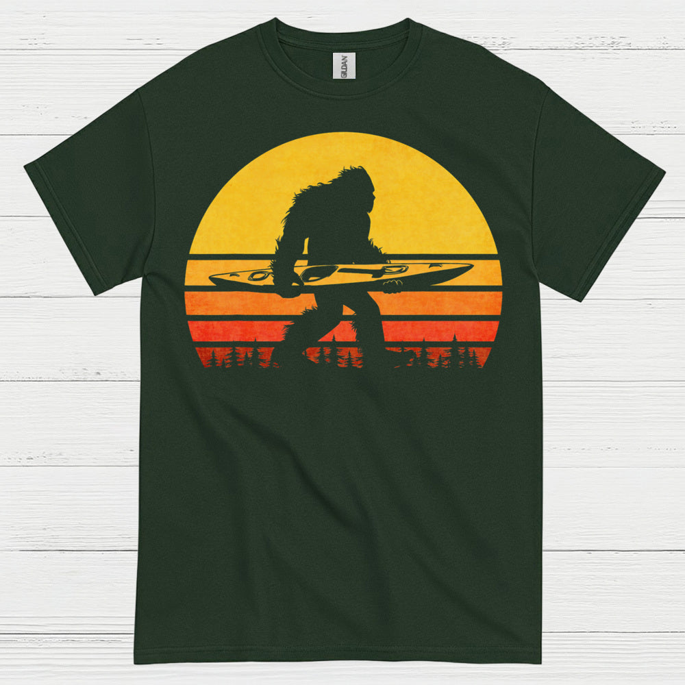 Surfing Bigfoot Sunset T Shirt
