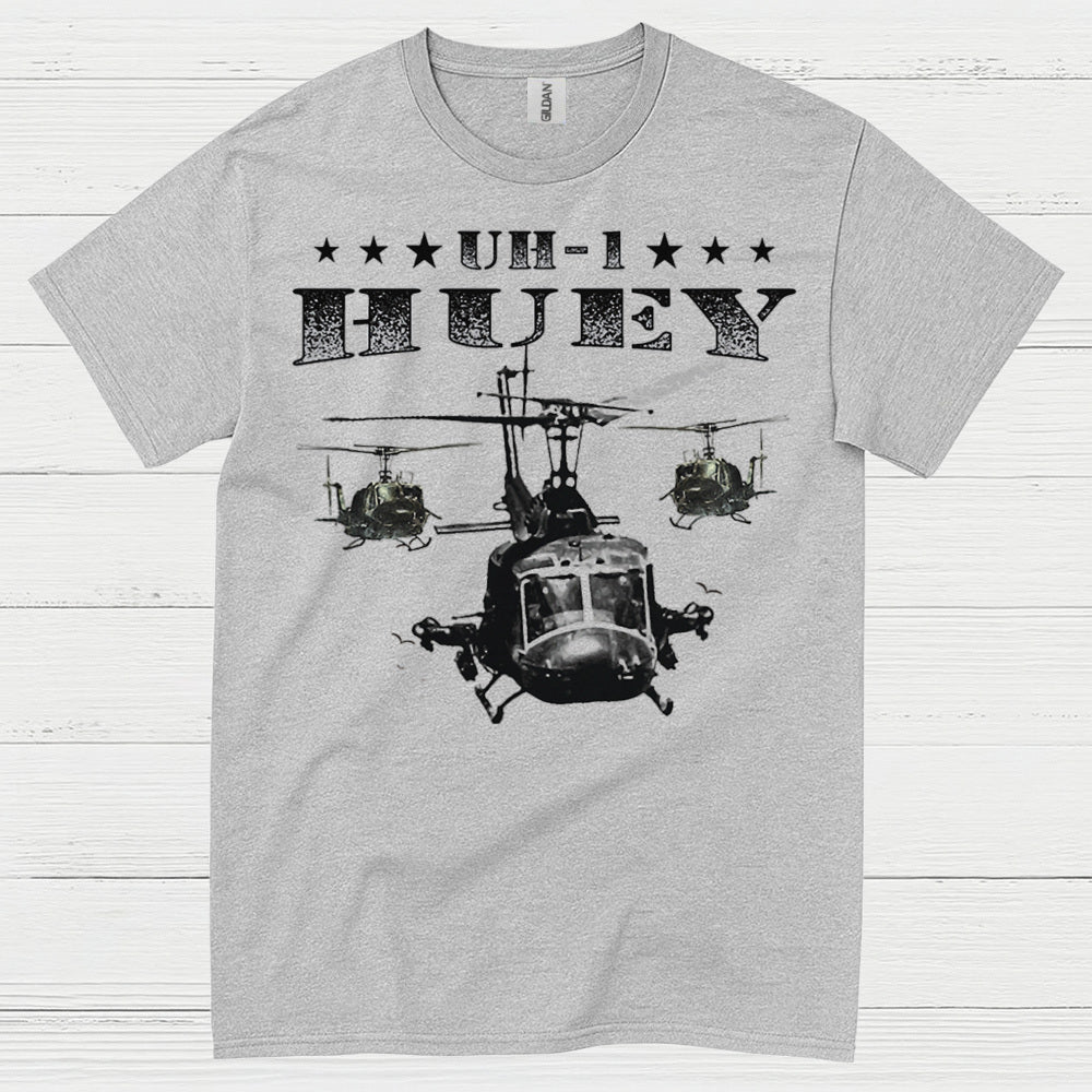 UH-1 Huey Helicopter Veteran T Shirt