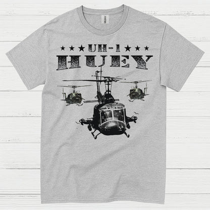 UH-1 Huey Helicopter Veteran T Shirt