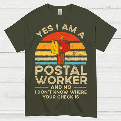 Vintage Postal Worker Humor T Shirt