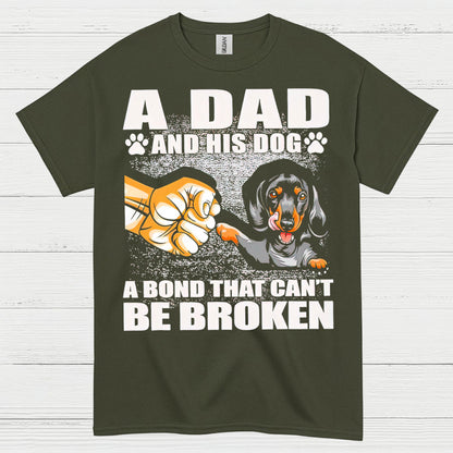 A Dad And His Dog A Bond That Cant Be Broken T Shirt