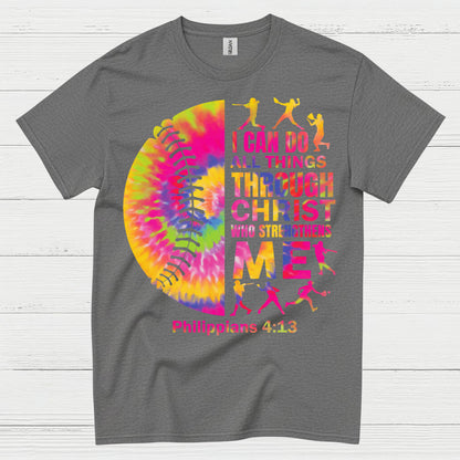 I Can Do All Things Through Christ Softball T Shirt