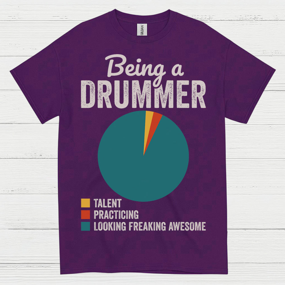 Drummer Life Pie Chart T Shirt