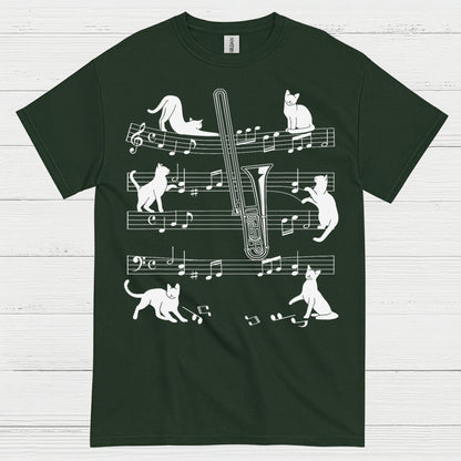 Cat Trombone Music T Shirt