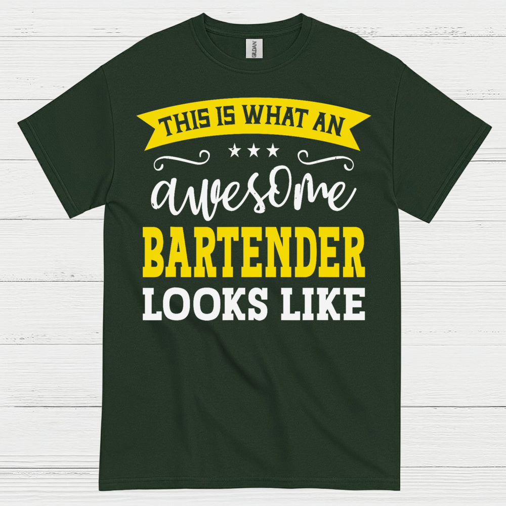 Awesome Bartender Looks Like This T Shirt