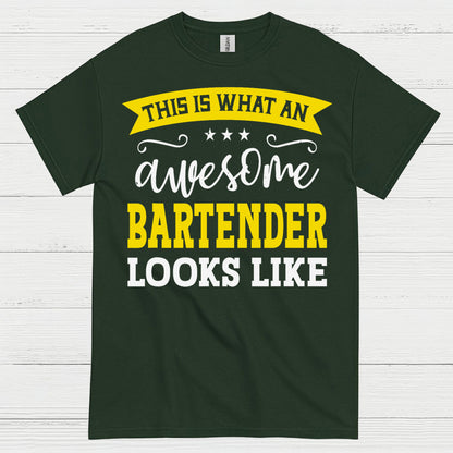 Awesome Bartender Looks Like This T Shirt