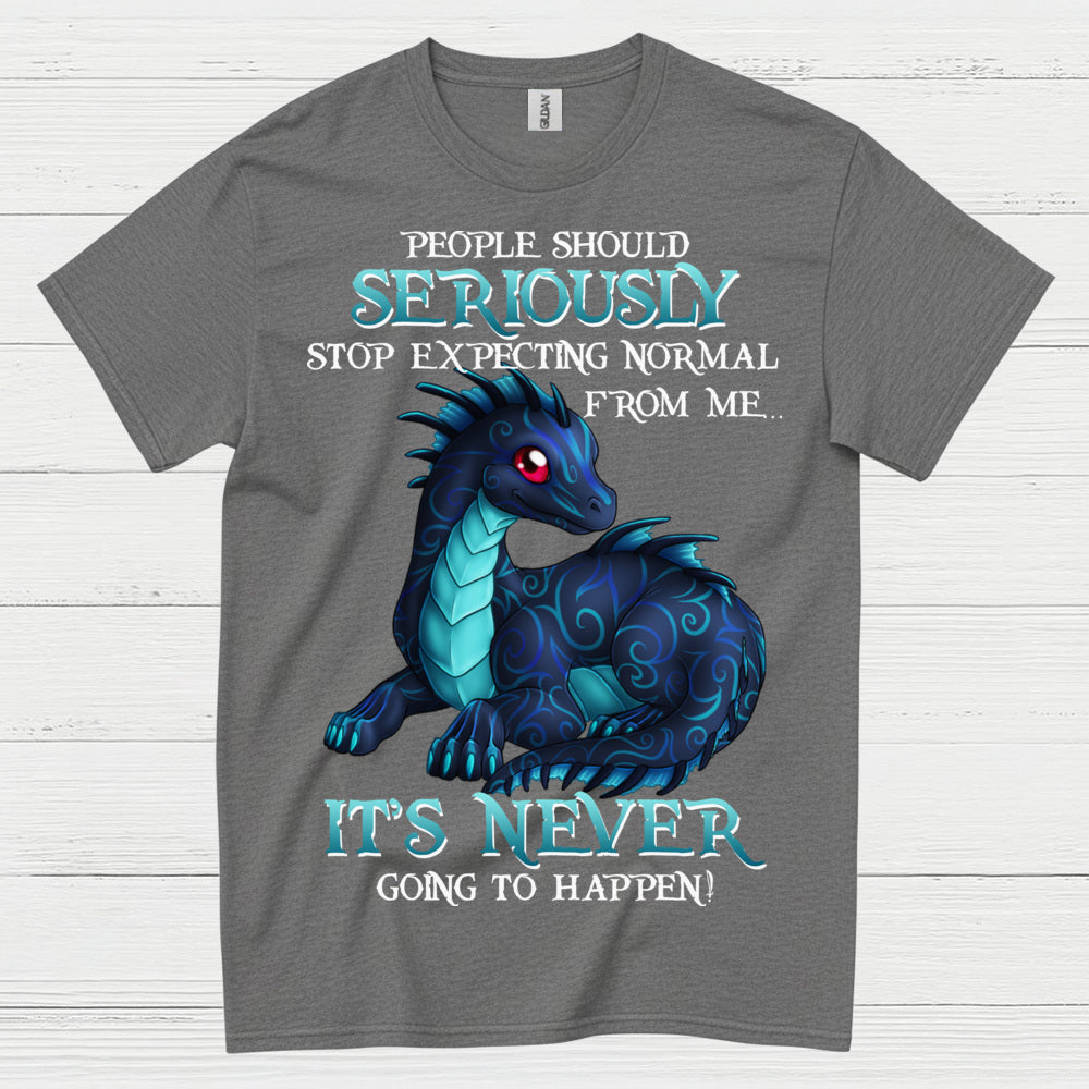 Funny Blue Dragon Attitude T Shirt