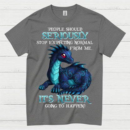 Funny Blue Dragon Attitude T Shirt