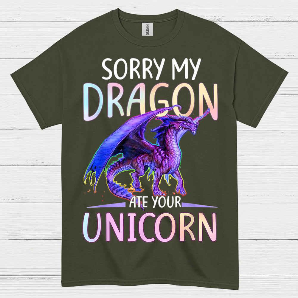 Funny Dragon And Unicorn T Shirt