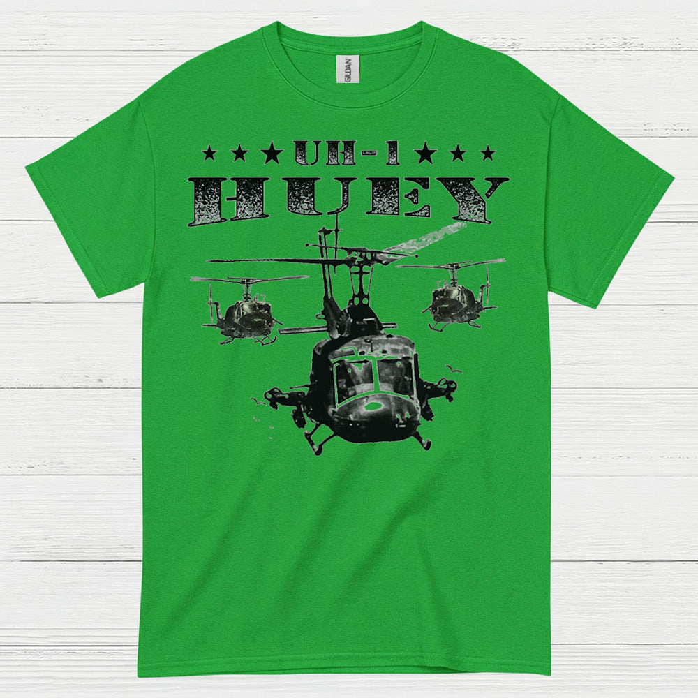 UH-1 Huey Helicopter Veteran T Shirt