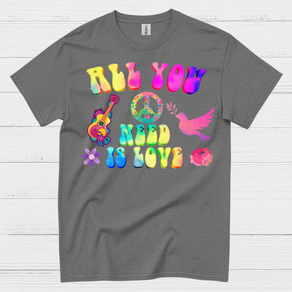 All You Need Is Love Retro Hippie T Shirt