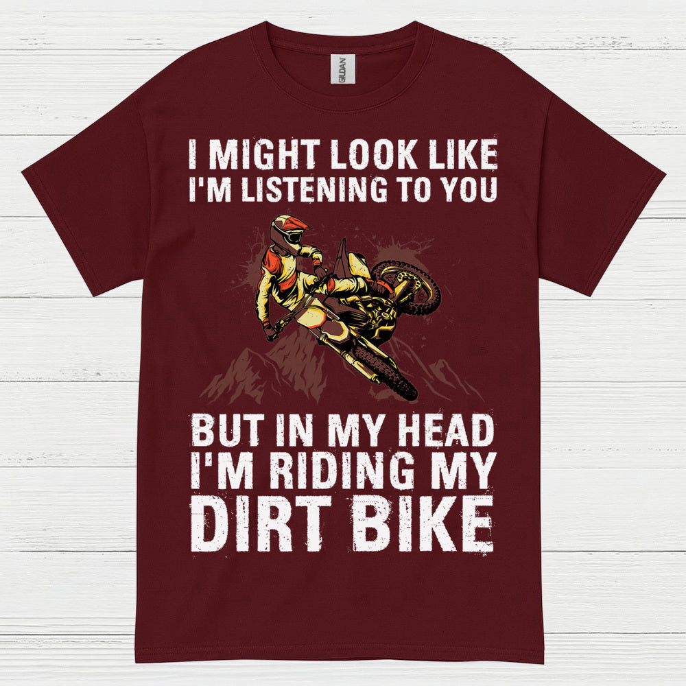 Funny Riding In My Head Dirt Bike T Shirt