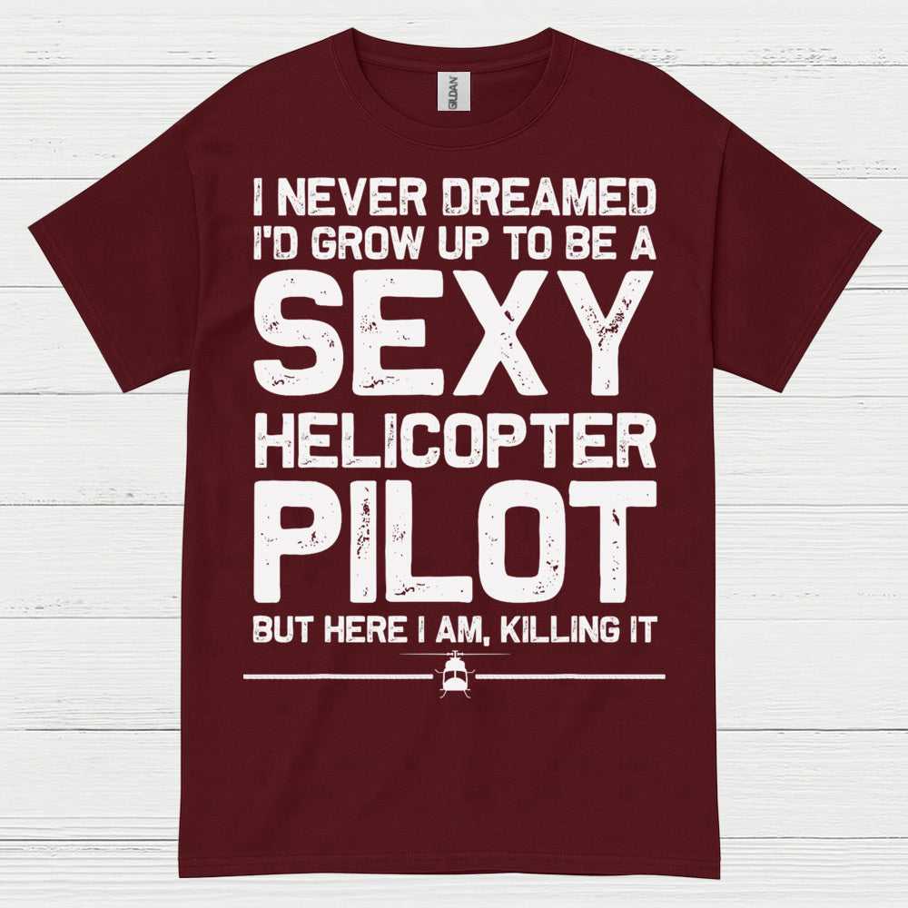 Sexy Helicopter Pilot Aviation Humor T Shirt