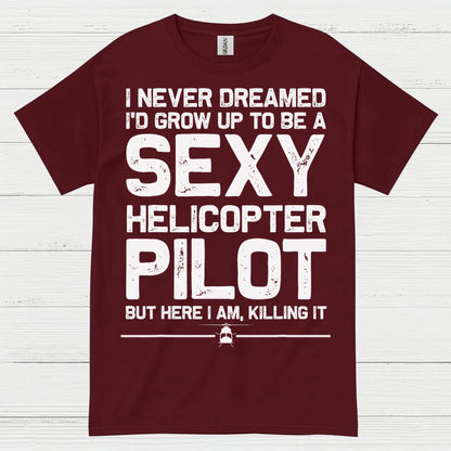 Sexy Helicopter Pilot Aviation Humor T Shirt