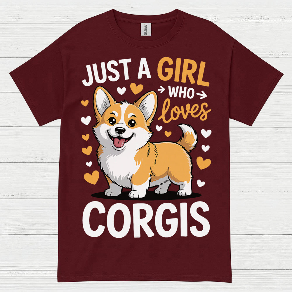 Corgi Love Girl Cute Dog T Shirt
