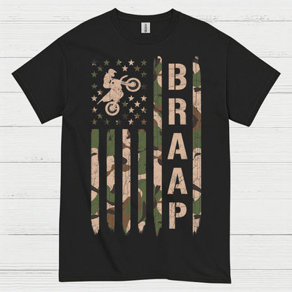 Just Braaap Motocross Flag Rider T Shirt