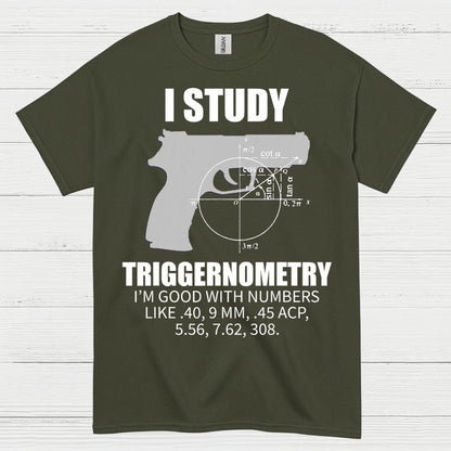 I Study Triggernometry Funny Gun Math T Shirt