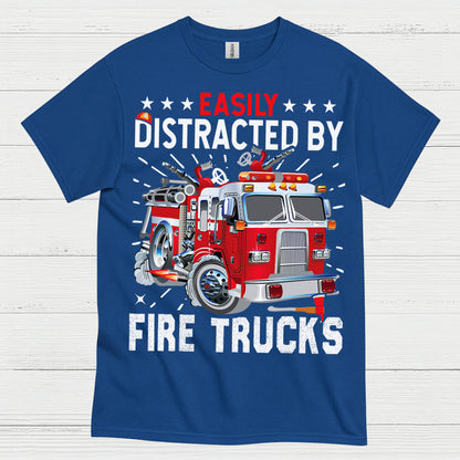 Easily Distracted By Fire Trucks T Shirt