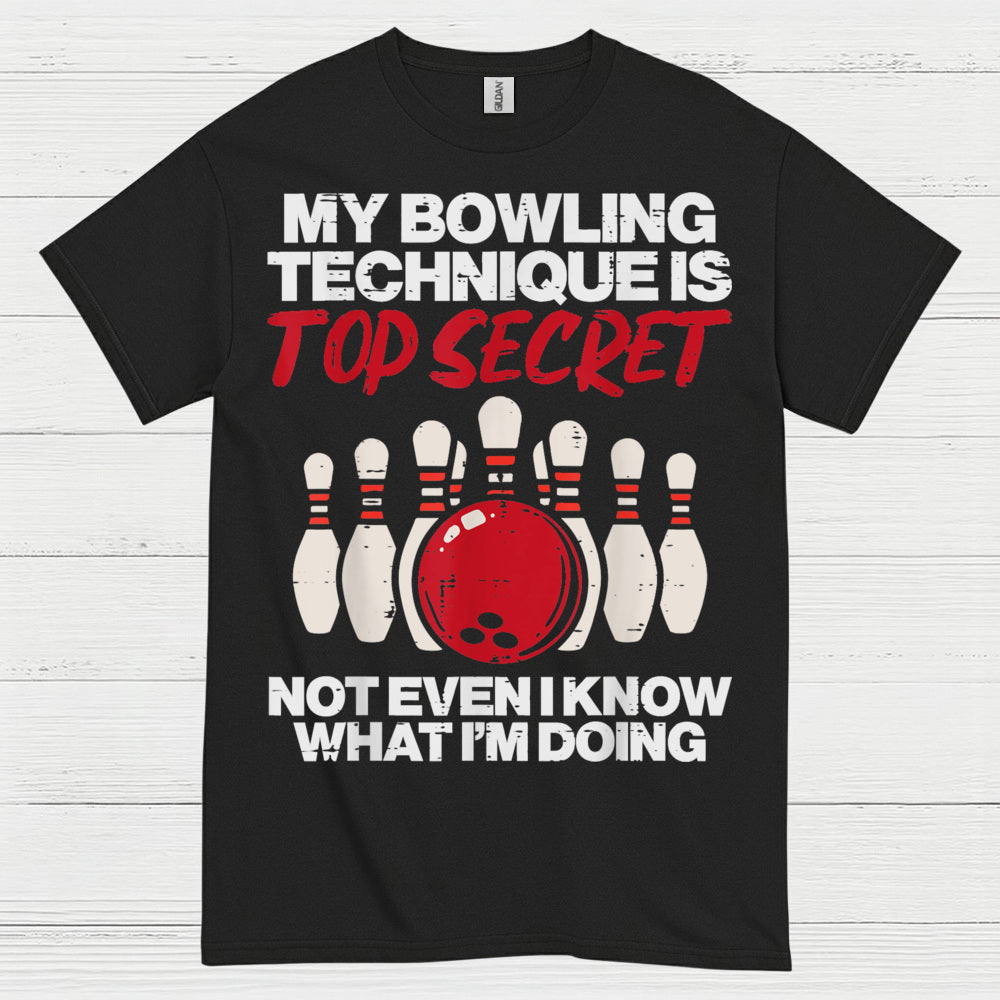 Top Secret Bowling Humor T Shirt