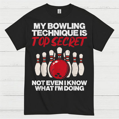 Top Secret Bowling Humor T Shirt
