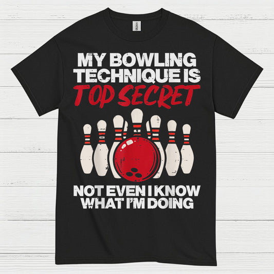 Top Secret Bowling Humor T Shirt