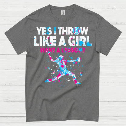 Yes I Throw Like A Girl Pitcher T Shirt