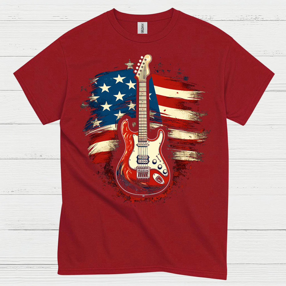 American Guitar Pride Patriotic T Shirt