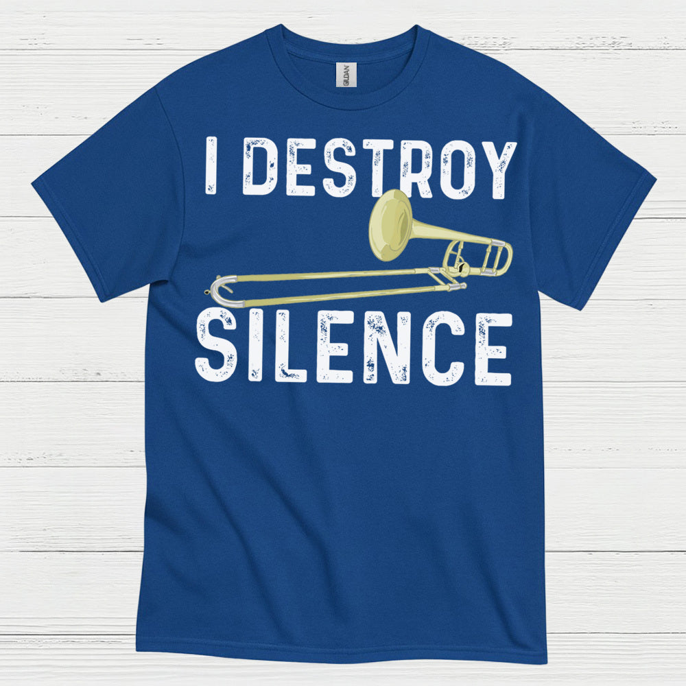 Destroy Silence Trombone T Shirt
