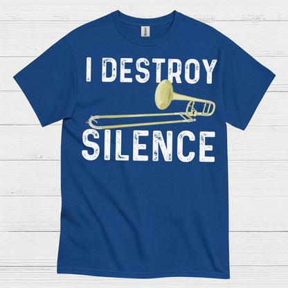 Destroy Silence Trombone T Shirt
