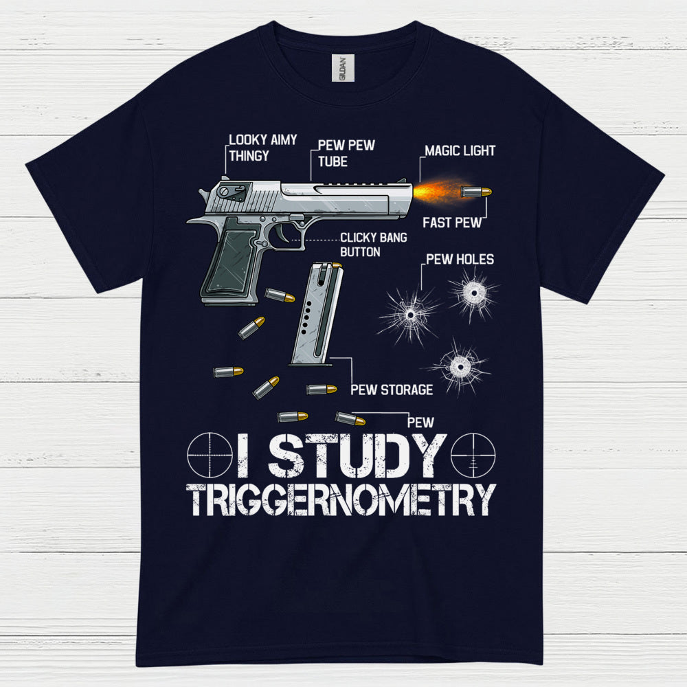 I Study Triggernometry Pew Anatomy Humor T Shirt