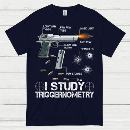 I Study Triggernometry Pew Anatomy Humor T Shirt